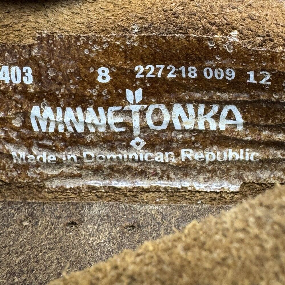 Minnetonka Brown Suede Leather Kiltie Moccasins - image 4